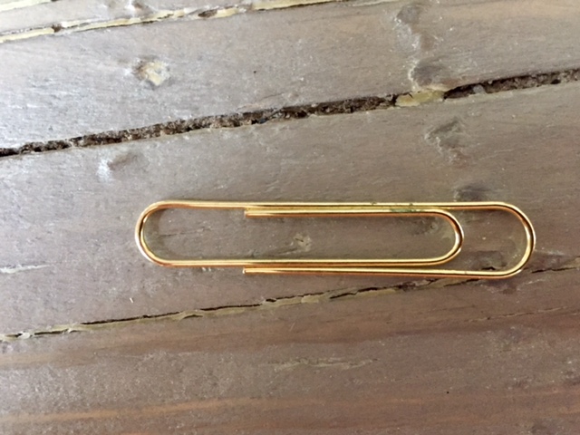 gold paperclip