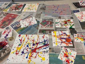art splattered paint
